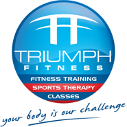 triumph fitness logo with slogan