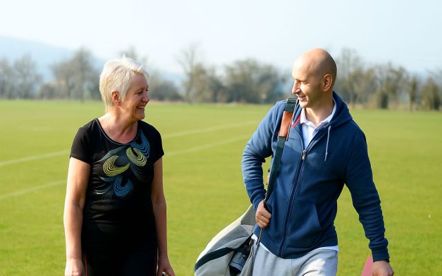 Dan Buda with training client