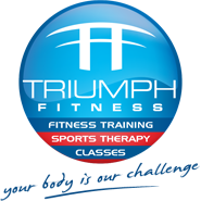 triumph fitness logo with slogan