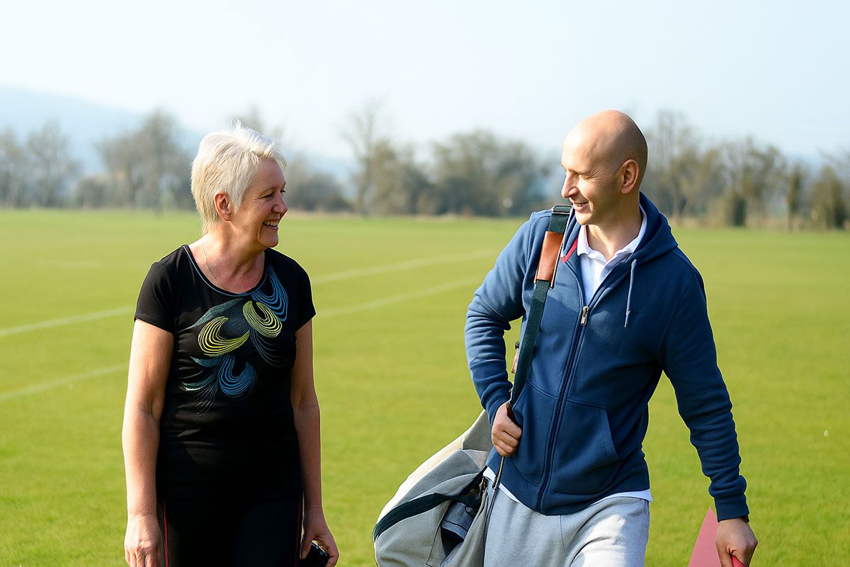 Dan Buda with training client